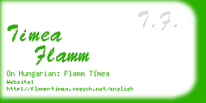 timea flamm business card